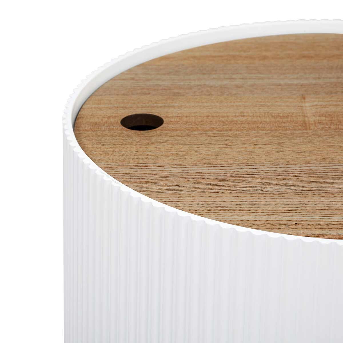 Stolik kawowy ze schowkiem ENOLA, okrągły, Ø 38,5 cm