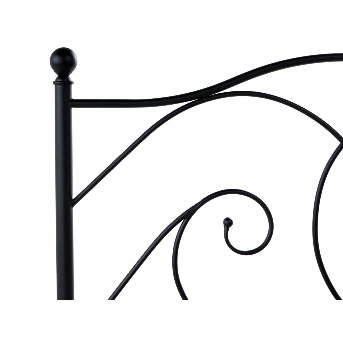 Łóżko Metal DINARD 120 x 200 cm Czarny