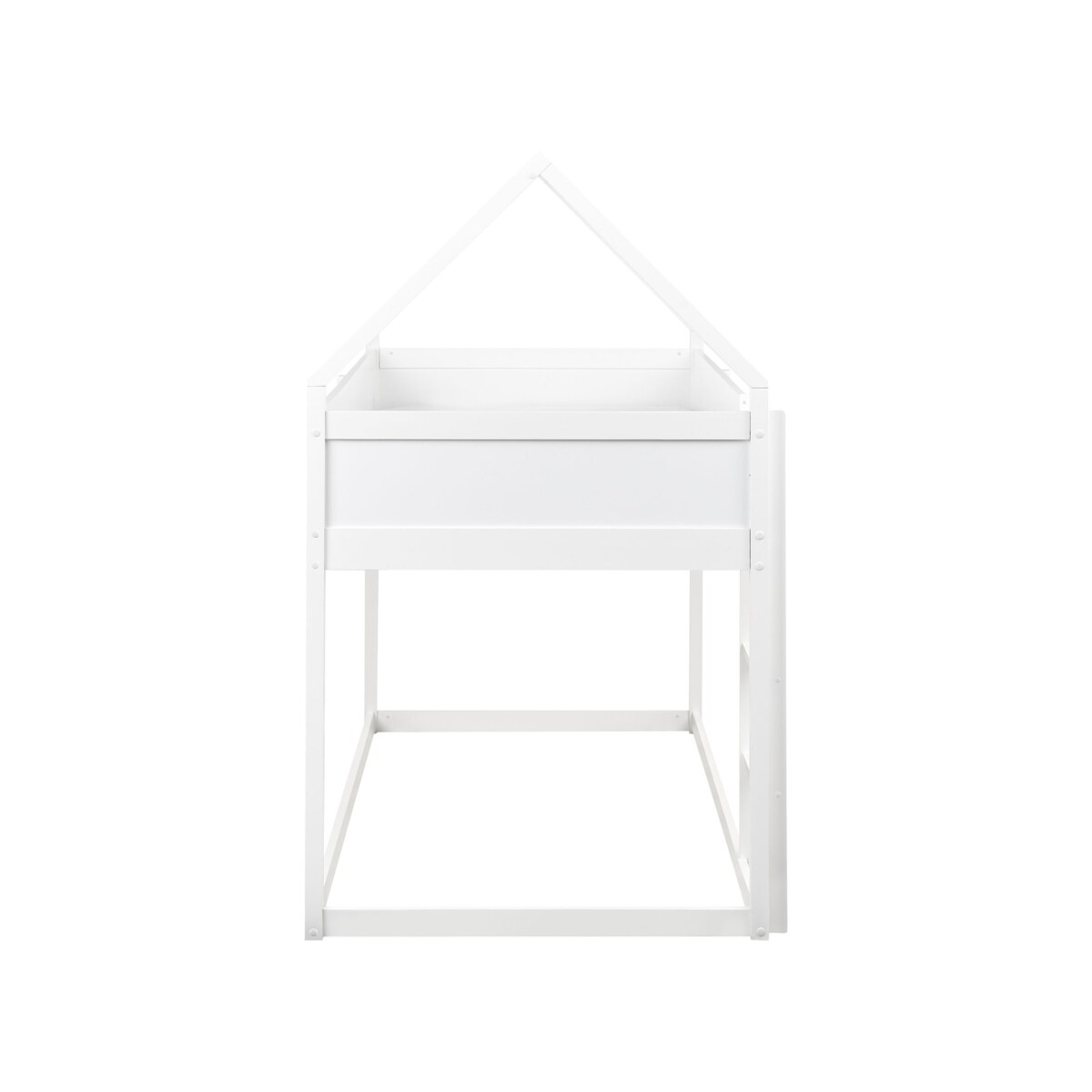 Łóżko na antresoli Domek Drewno DIENNE 90 x 200 cm Biały