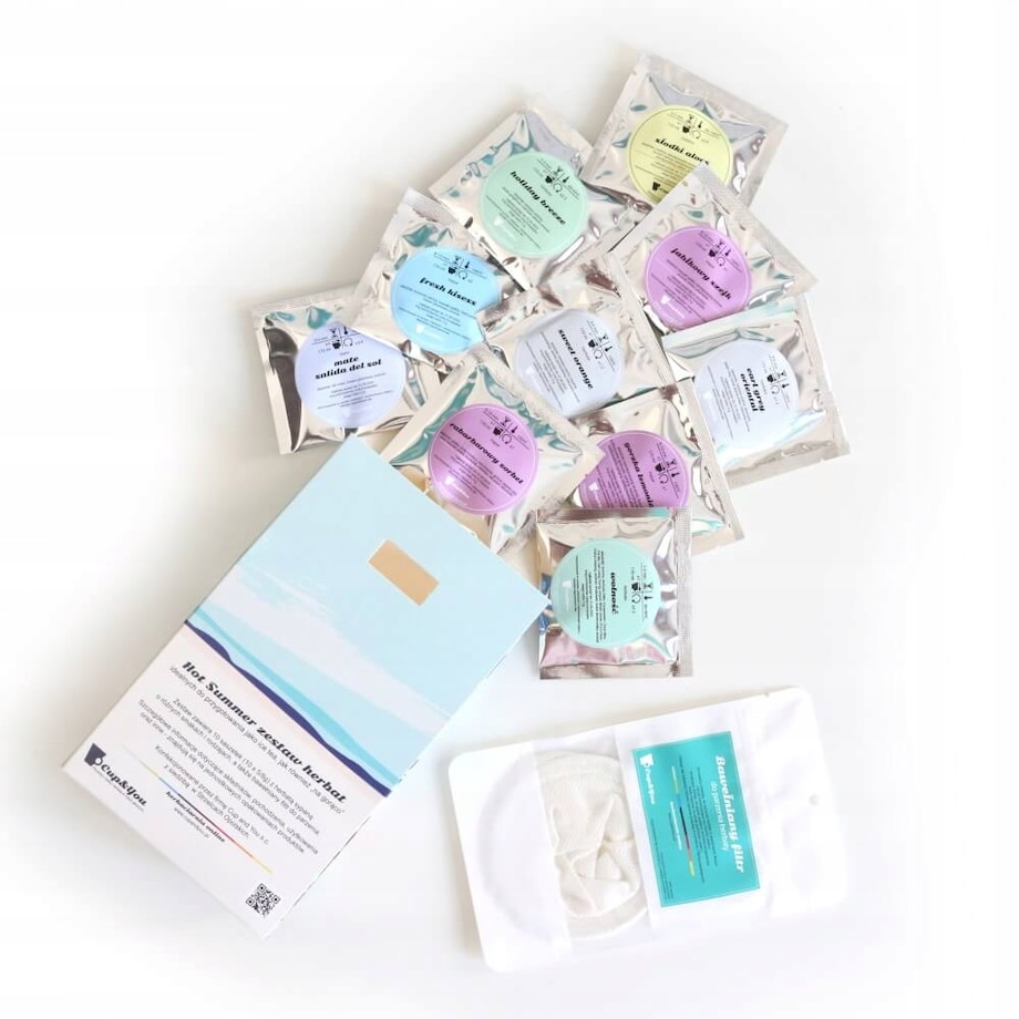 Najlepszy Box prezentowy HOT SUMMER z herbatą smakową i akcesoriami gift