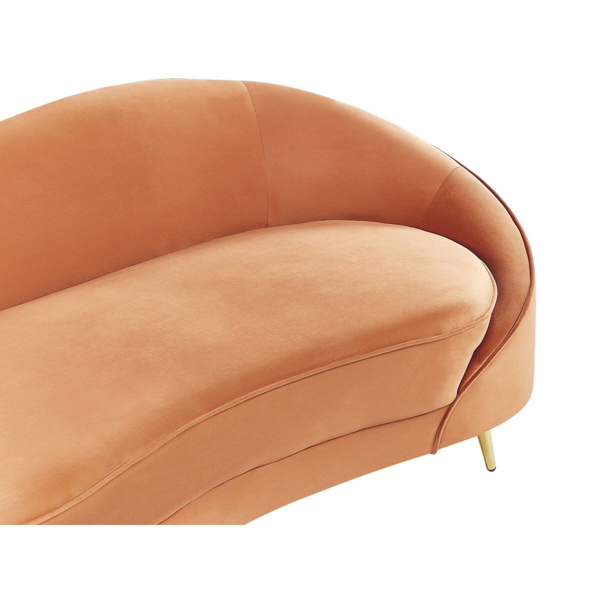 Sofa welurowa pomarańczowa SAVAR