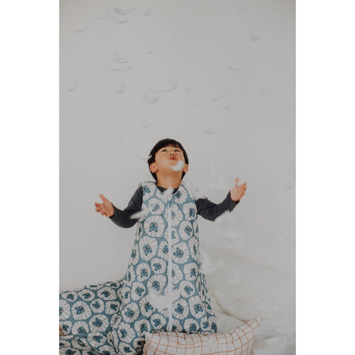 Śpiworek do spania z nogawkami denim lions - M