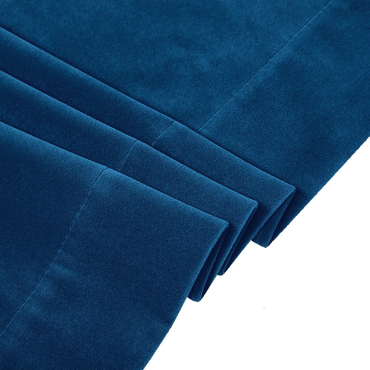 Zasłony gotowe na taśmie welurowe 140x250 niebieskie chabrowe