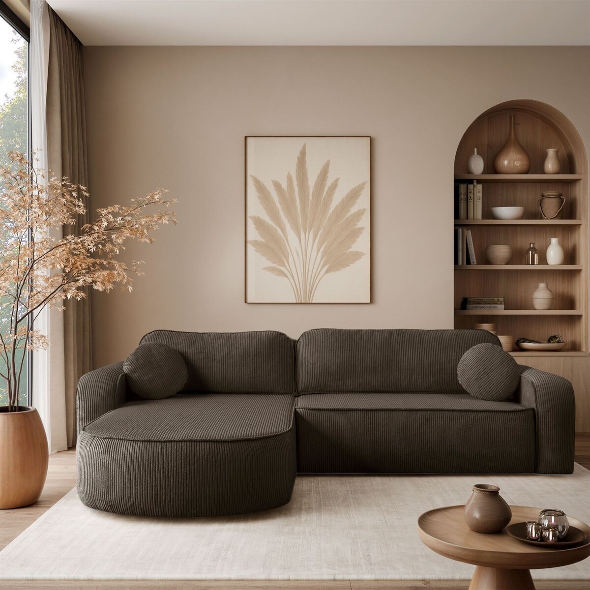 Narożnik VENUS z funkcją spania i pojemnikiem na pościel, Poso 06