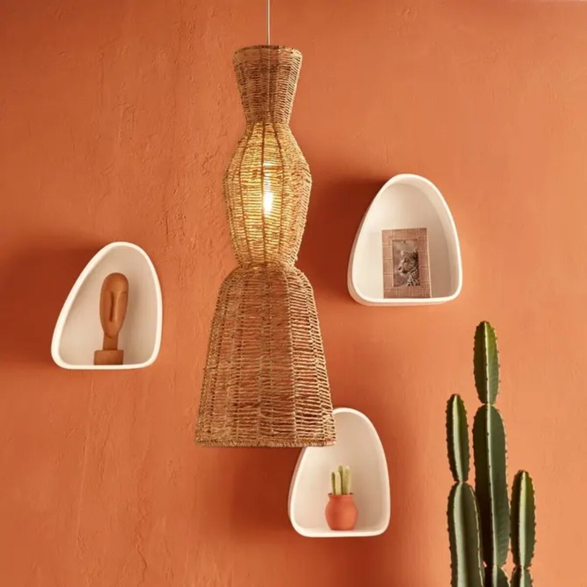 Lampa wisząca, pleciona, Titus, 68 cm