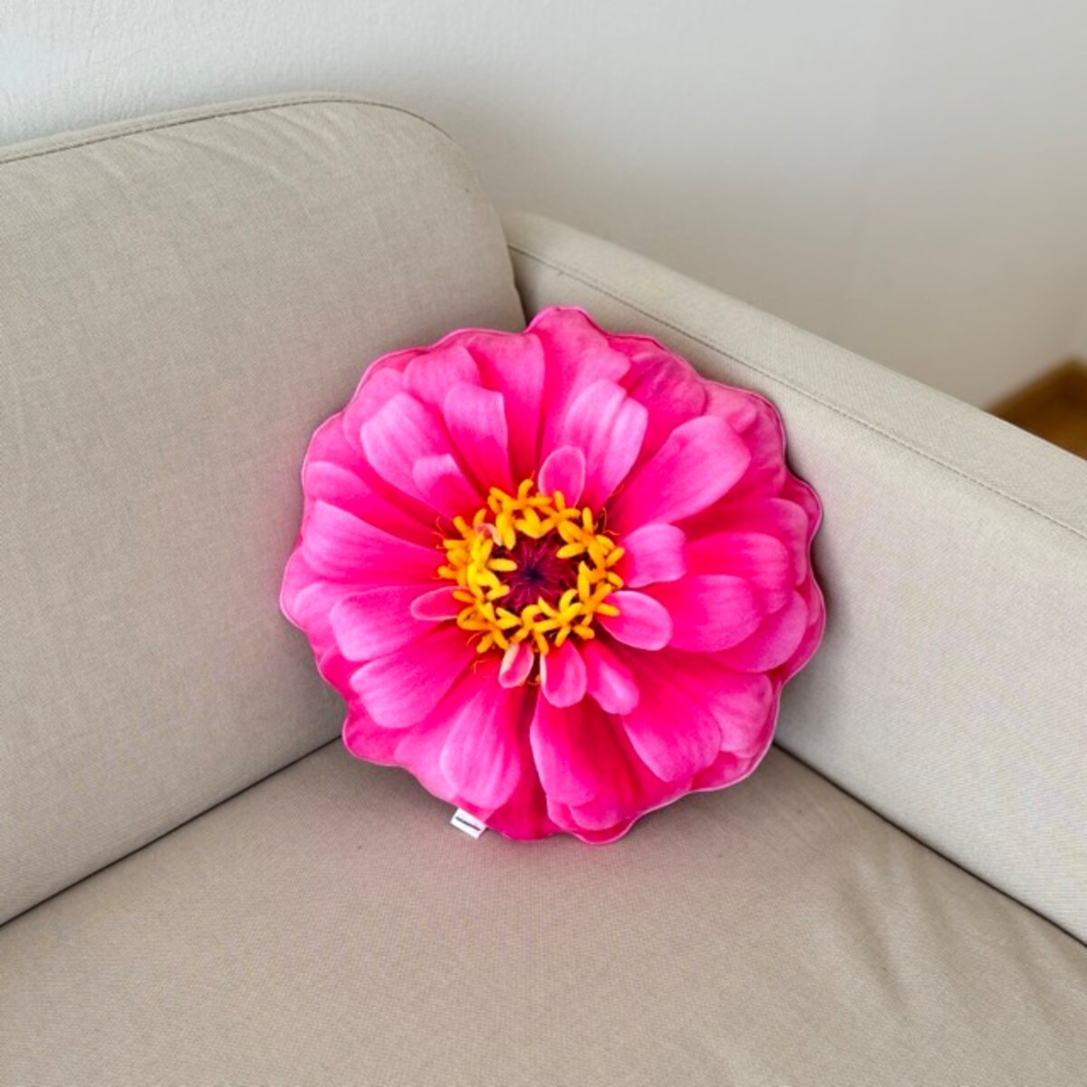 Poduszka kwiat Cynia wytworna różowa mała