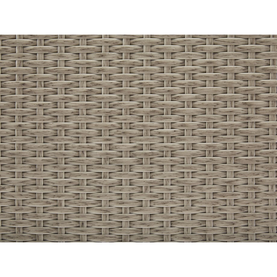 Skrzynia ogrodowa z technorattanu 155 x 75 cm beżowoszara MODENA