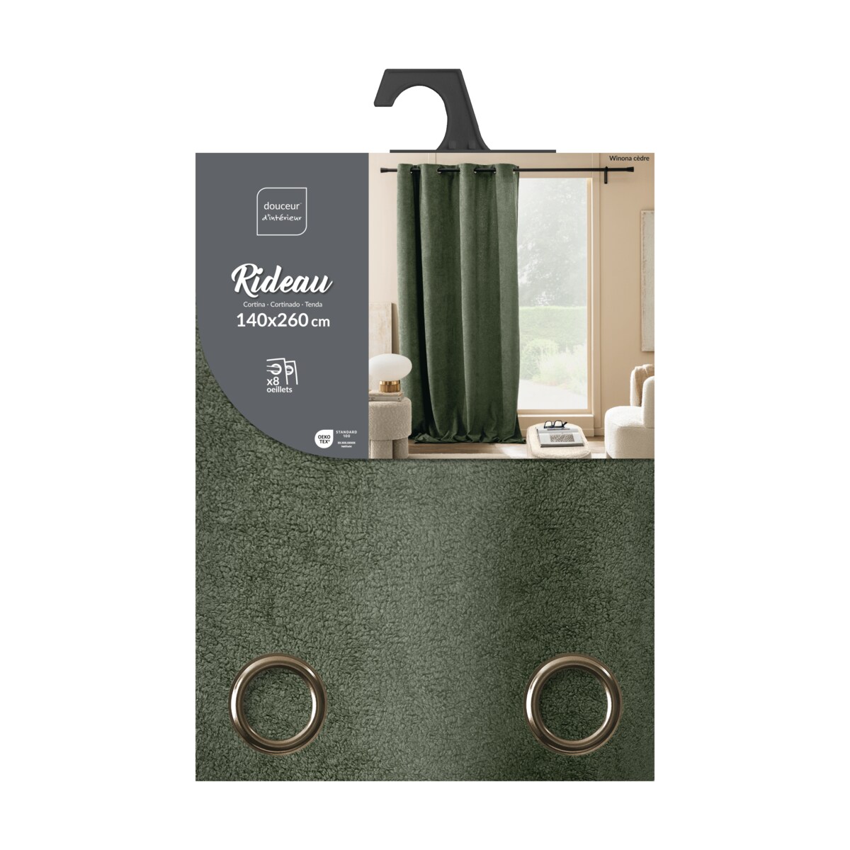 Zasłona z przelotkami 140 x 260 cm WINONA