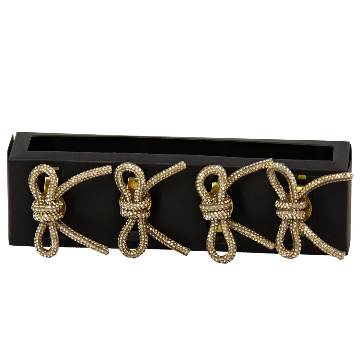 Obrączki Na Serwetki Klamry Pierścienie Do Serwetek Zestaw 4 Szt Wzór Kokarda