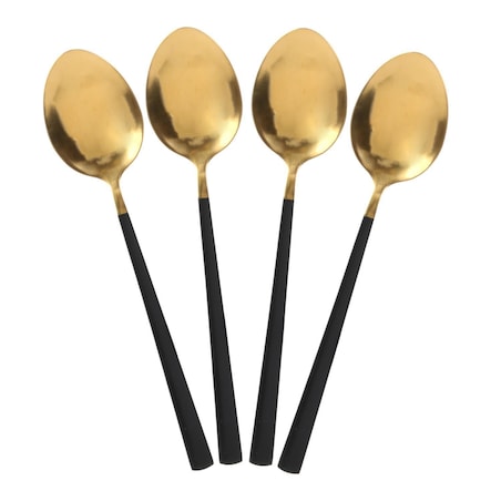 ZESTAW SZTUĆCÓW Cerise 16szt. ZŁOTO-CZARNE stalowe