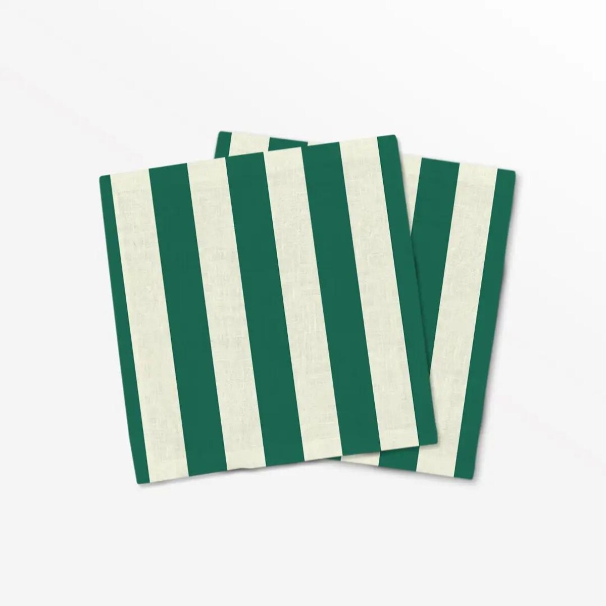 Serwetki świąteczne - klasyczne zielone pasy (2szt.)
