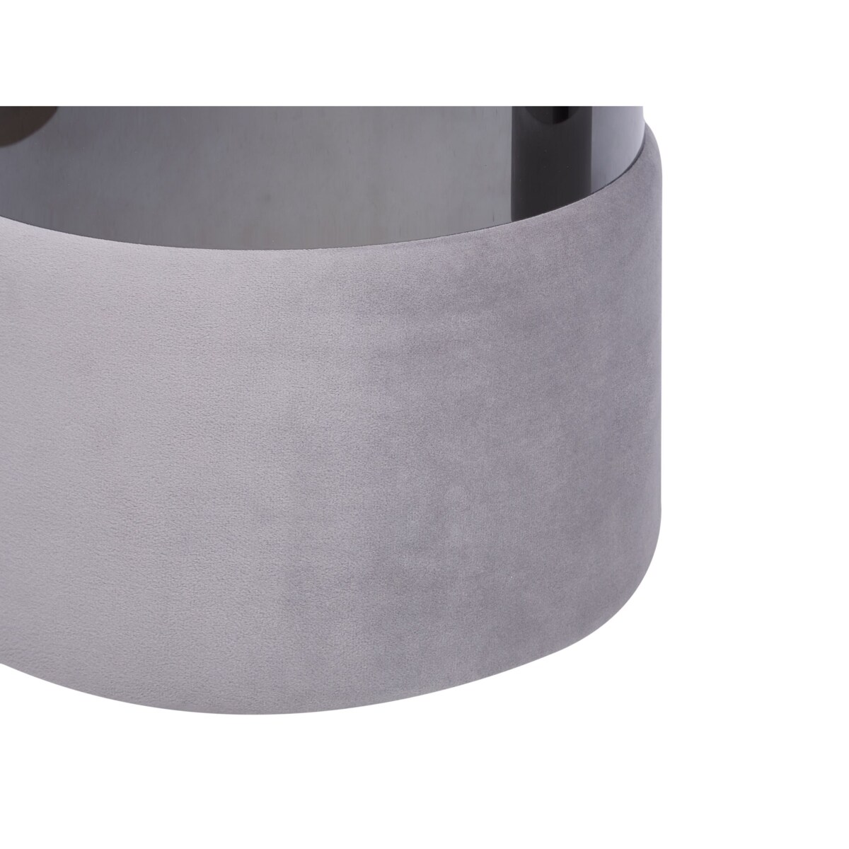 Zestaw 2 pufów ze schowkiem welurowy szary DORIS