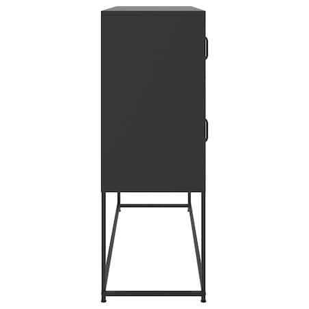 vidaXL Szafka, czarna, 100,5x39x107 cm, stal