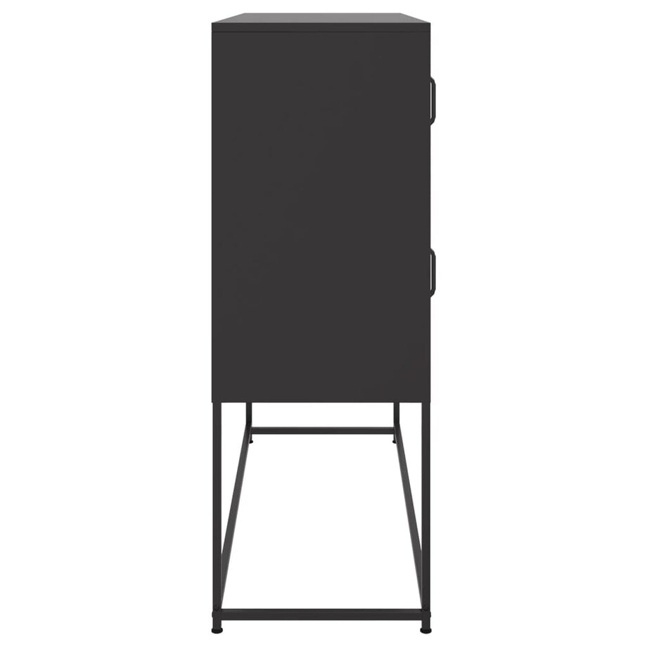 vidaXL Szafka, czarna, 100,5x39x107 cm, stal