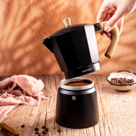 Kawiarka espresso Kafeterka ciśnieniowa indukcja KINGHOFF 450ml 9 filiżanek