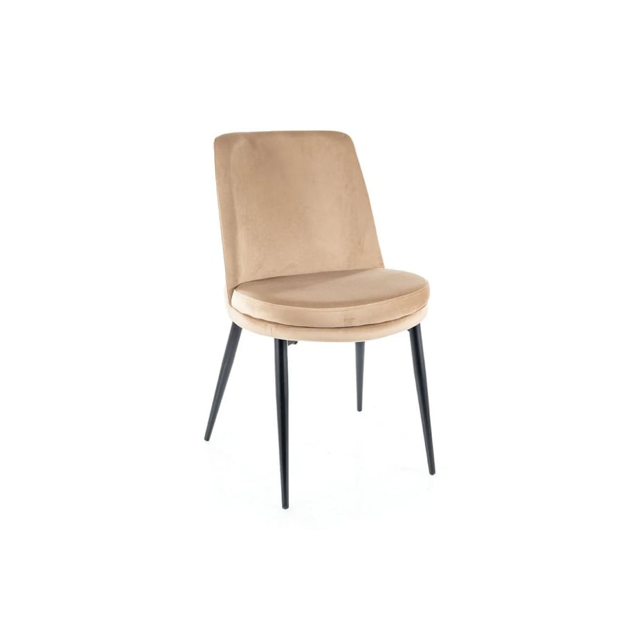 Krzesło tapicerowane KAYLA VELVET beżowe