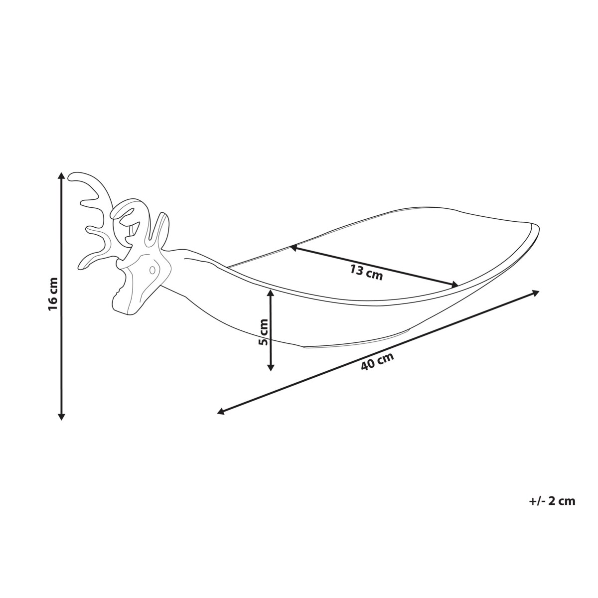 Patera dekoracyjna renifer srebrna ANGKOR
