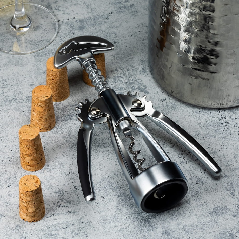 Otwieracz do wina korkociąg satynowy KINGHOFF