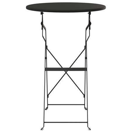 vidaXL Składany stół bistro Antracytowy Ø50x71 cm Stal proszkowana