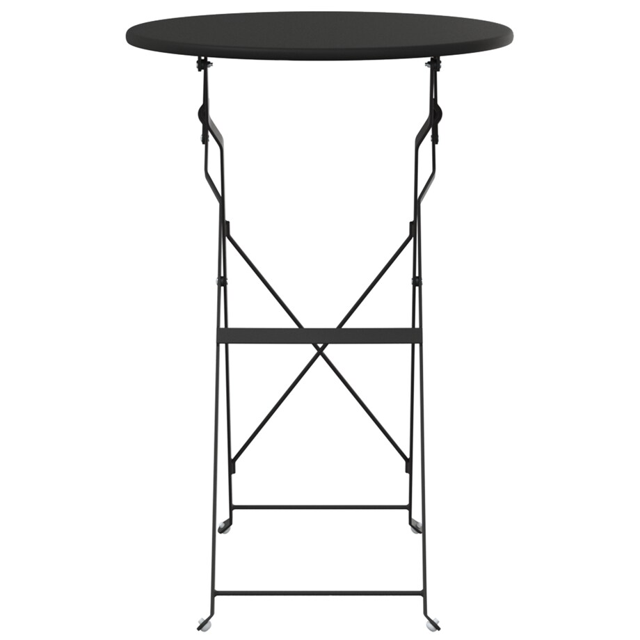 vidaXL Składany stół bistro Antracytowy Ø50x71 cm Stal proszkowana
