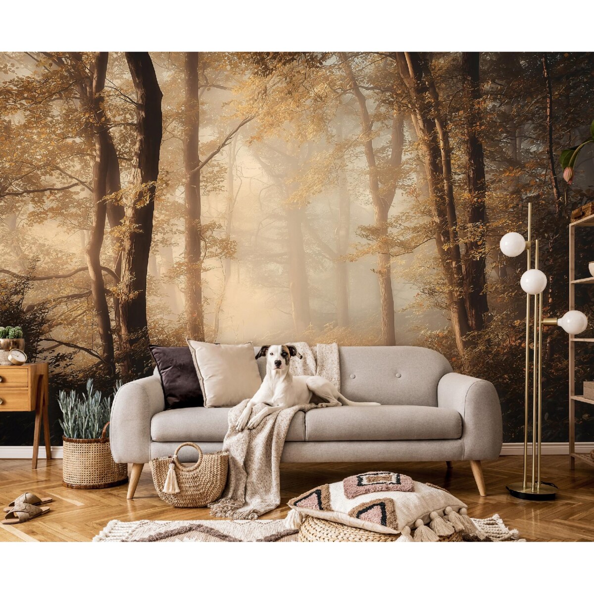 Fototapeta Do Sypialni Salonu Na Flizelinie Las Natura Brązowy 300x210