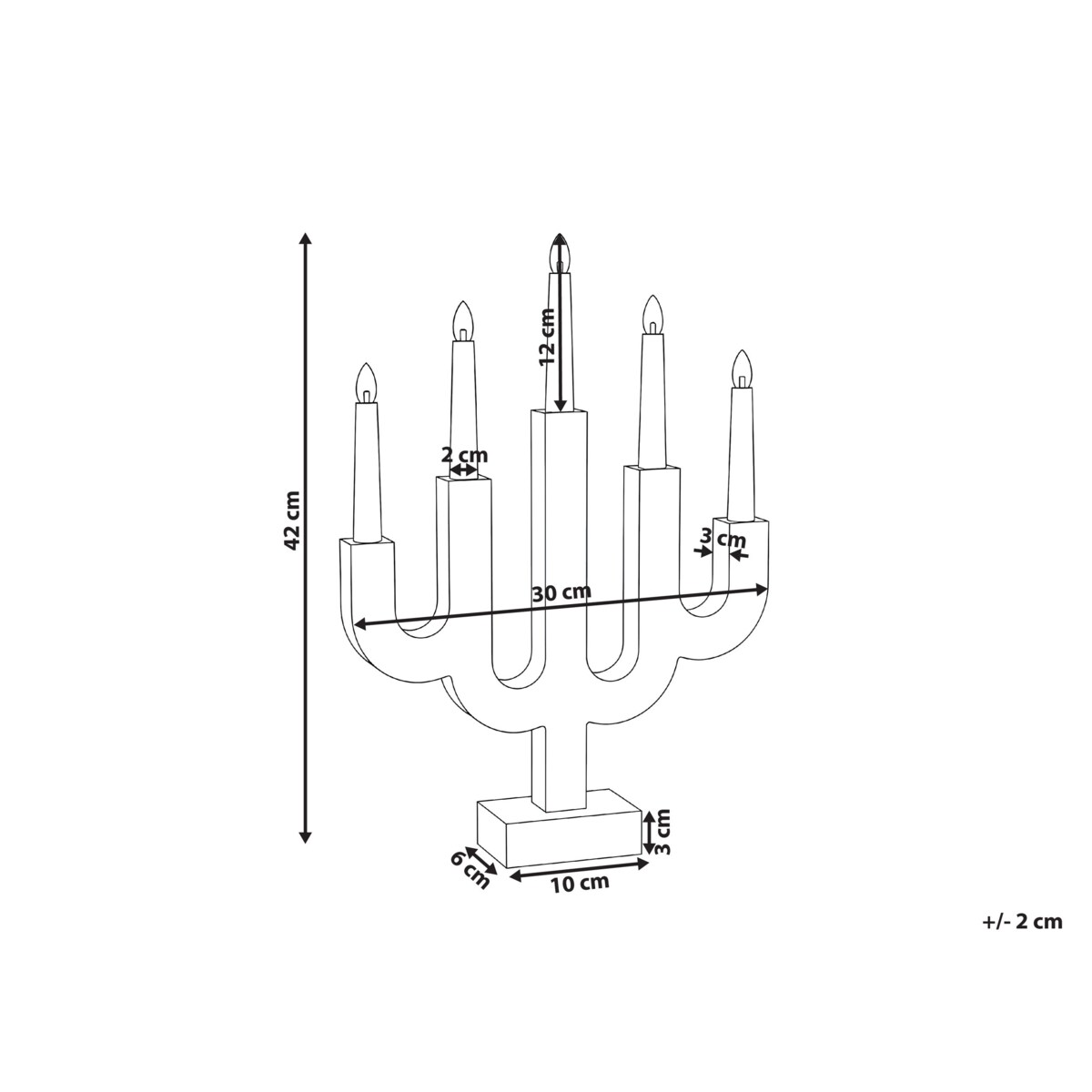 Świąteczny świecznik BJORKAN LED Biały