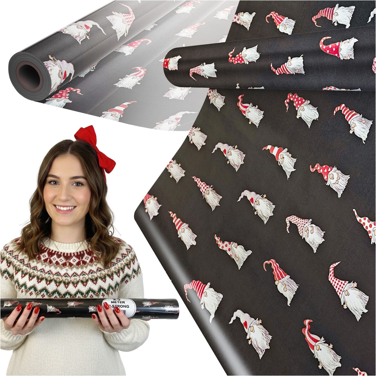 Papier do pakowania prezentów 25 METRÓW MEGAROLKA Świąteczny Do Paczek Ozdobny
