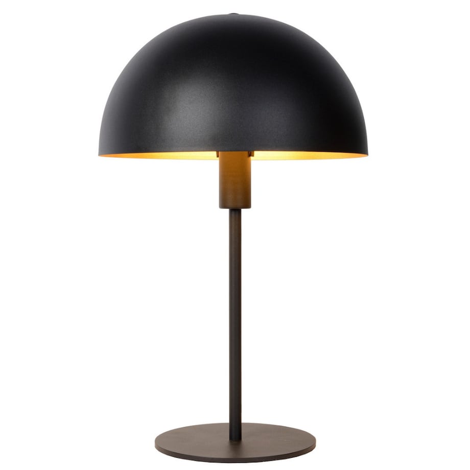 Stojąca LAMPA biurkowa SIEMON 45596/01/30 Lucide stołowa LAMPKA kopuła metalowa czarna