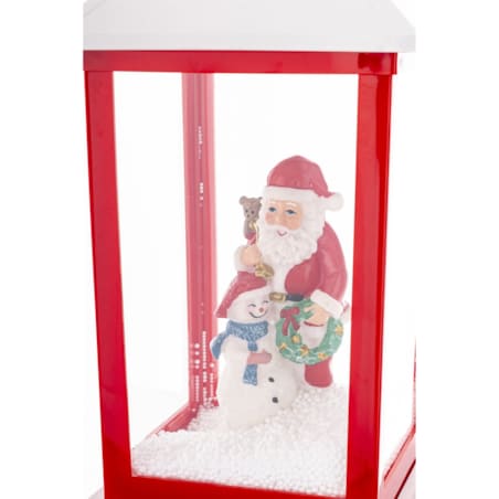 Latarnia świąteczna LED 150x37x27 cm MAYAK biało-czerwona z pozytywką