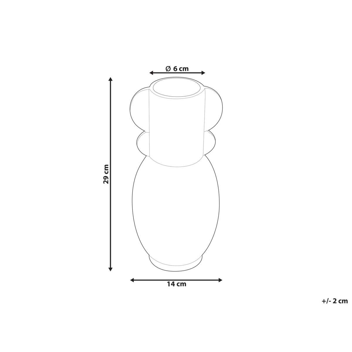 Wazon na kwiaty ceramiczny czarny MYTILENE