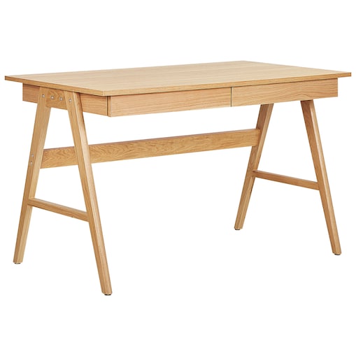 Biurko SHESLAY Jasnobrązowy 120 cm 70 cm z szufladami