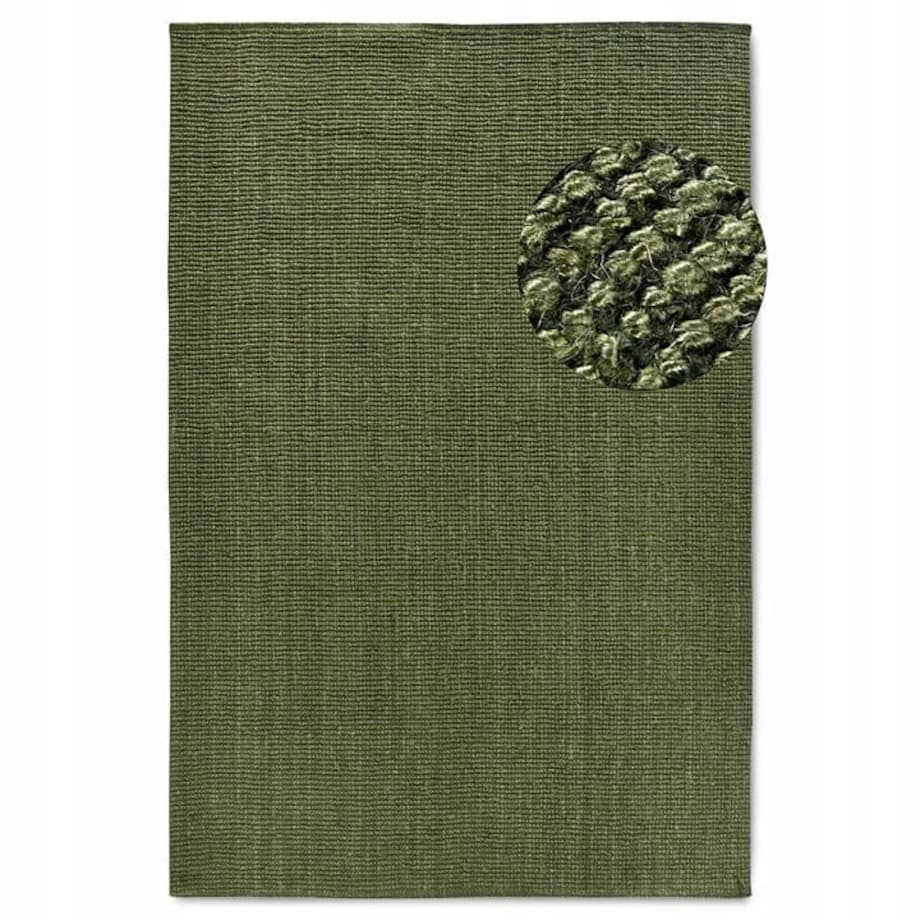 DYWAN naturalny z juty Villeroy & Boch Bouclé 200x290cm w kolorze zielonym khaki