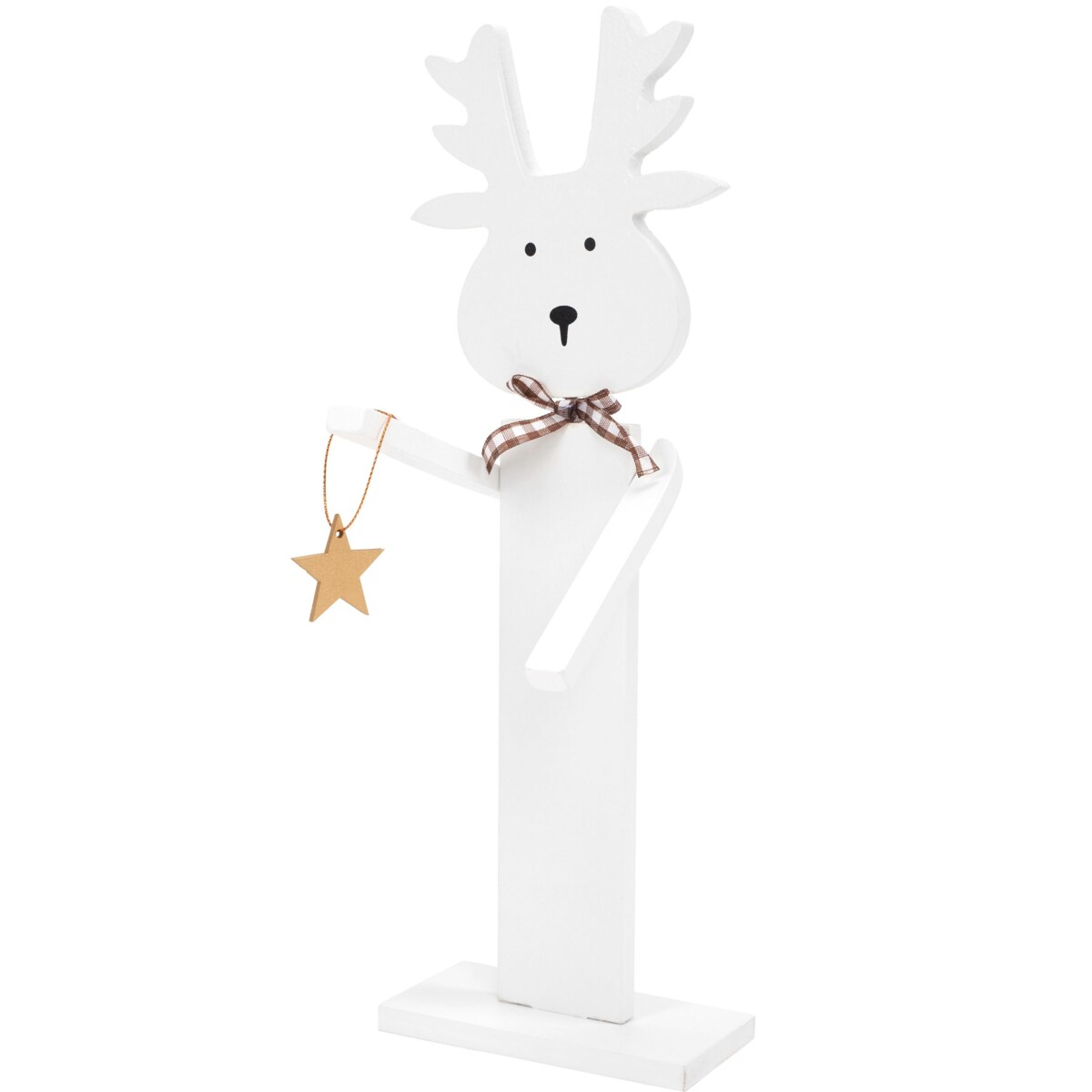 Drewniany Renifer Świąteczny 35cm 301036