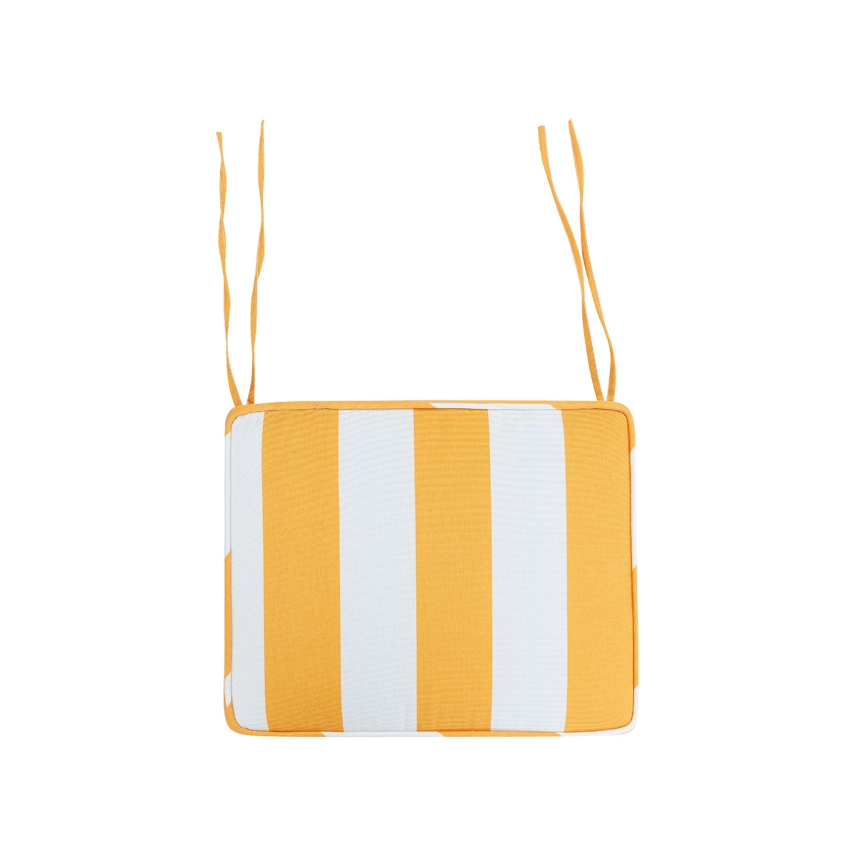 Zestaw 6 poduszek na krzesła ogrodowe w paski żółto-biały TOLVE