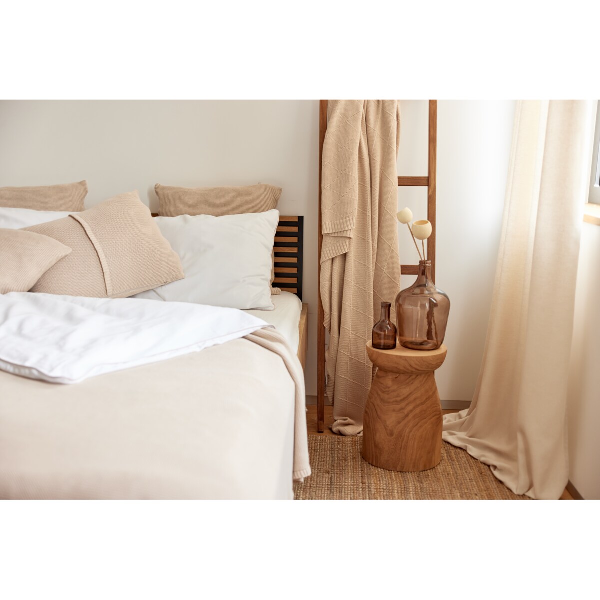 Narzuta klasyczna beżowa, 220 x 240 cm, La Manta