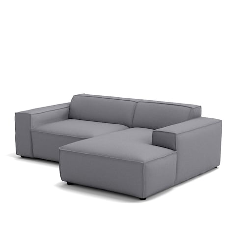 Narożnik prawy 4 osobowy Modularis - Szary Welur