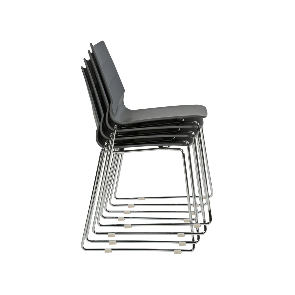 Zestaw 4 krzeseł do jadalni ciemnoszary HARTLEY