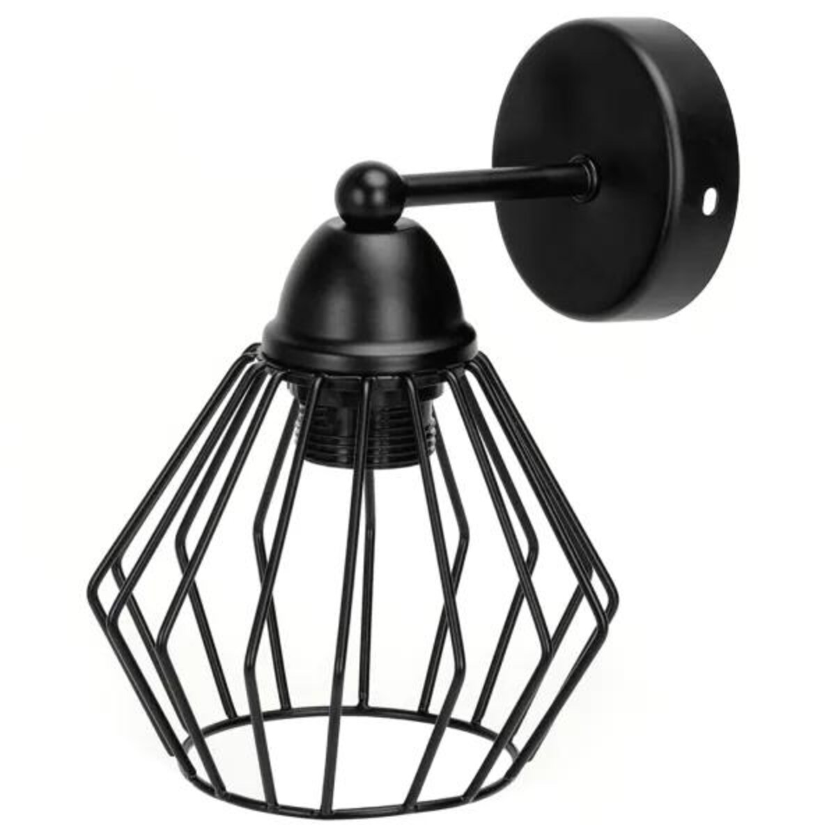 Kinkiet ścienny Diamond Cage lampa loftowa retro metalowa czarna