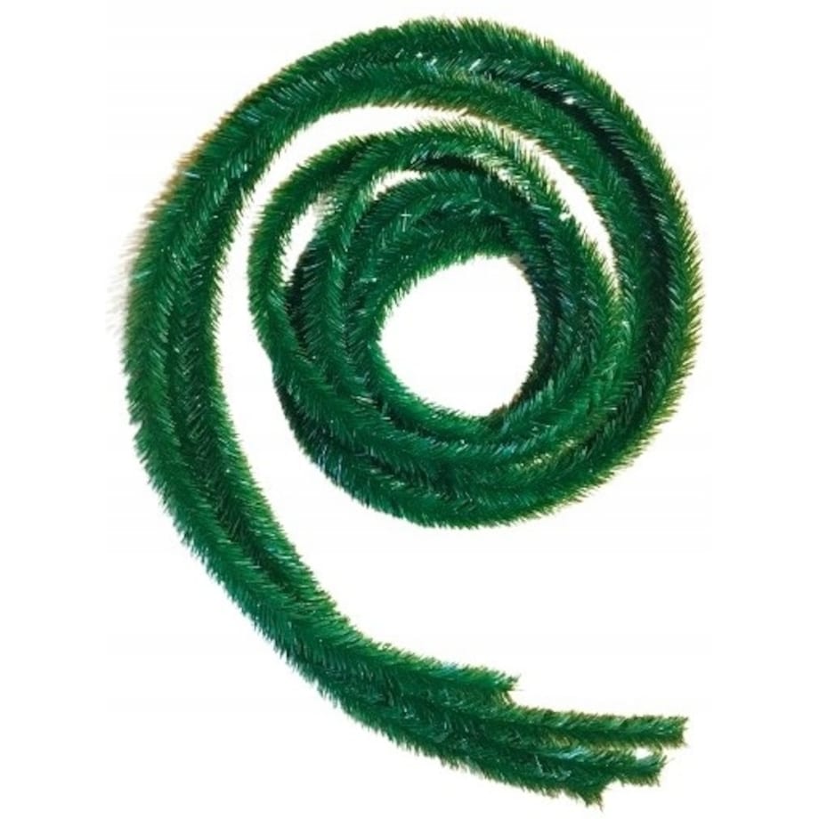GIRLANDA WĄŻ choinkowa święta BŁYSZCZY SIĘ zielona sztuczna 5szt 450cm