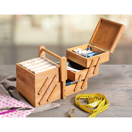 Bambusowa niciarka z miejscem na igły, wys. 19 cm, Kesper