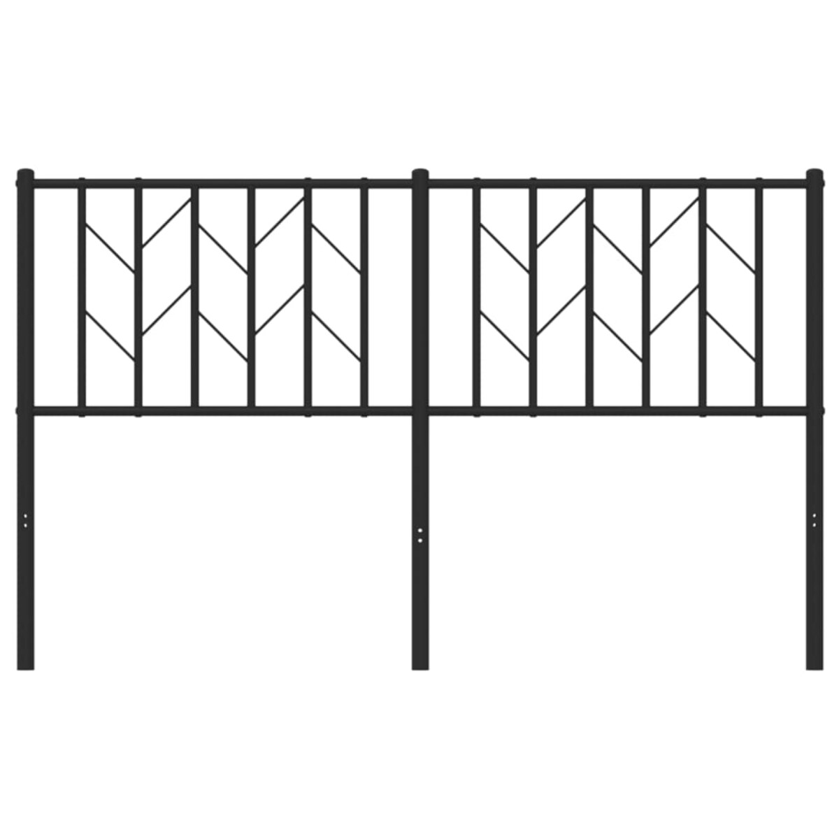 vidaXL Metalowe wezgłowie, czarne, 140 cm