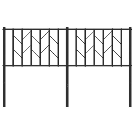 vidaXL Metalowe wezgłowie, czarne, 140 cm