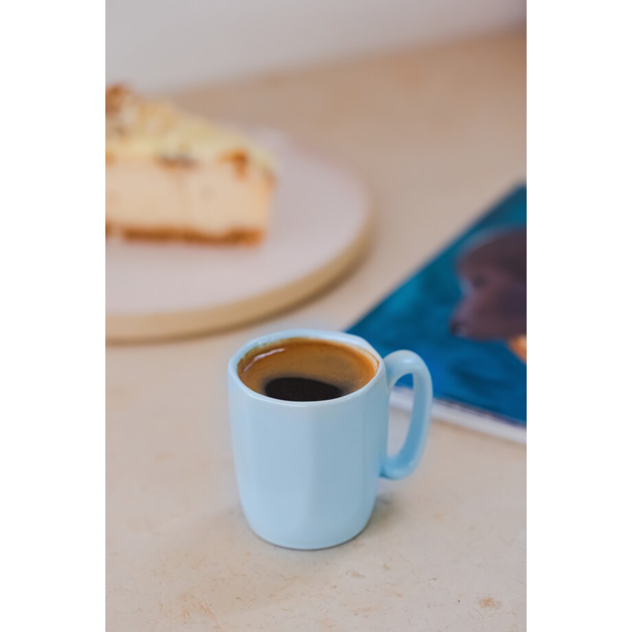 Dwa kubki ceramiczne z uszkiem 80 ml Fuori miętowe 29996