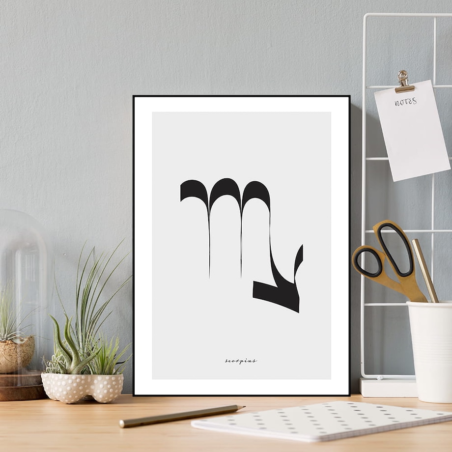 plakat znak zodiaku skorpion 30x40 cm