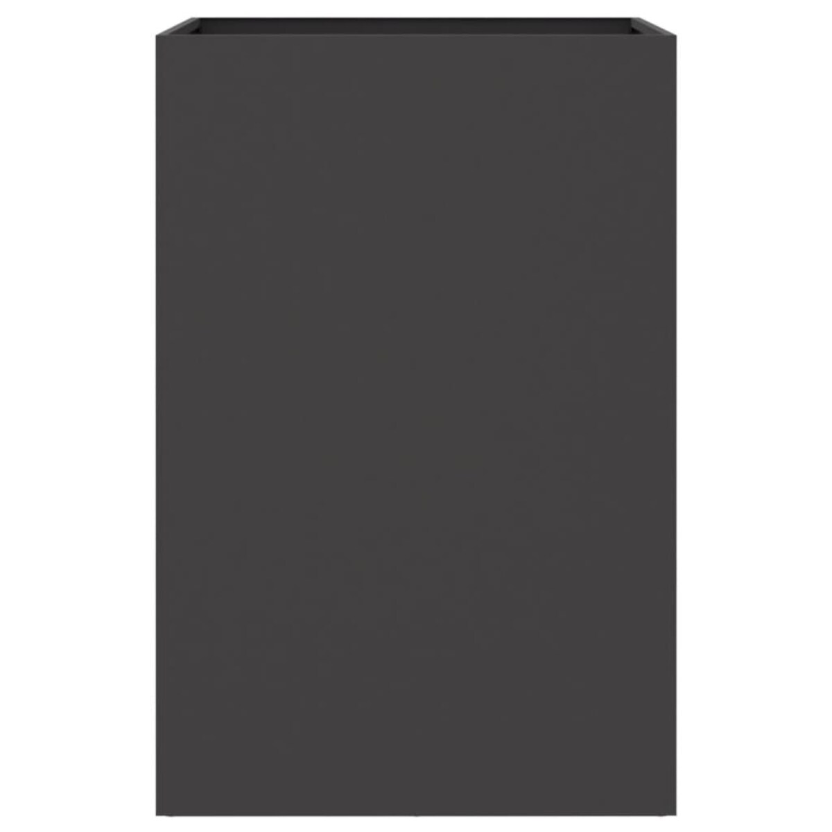 vidaXL Donica, czarna, 52x48x75 cm, stal