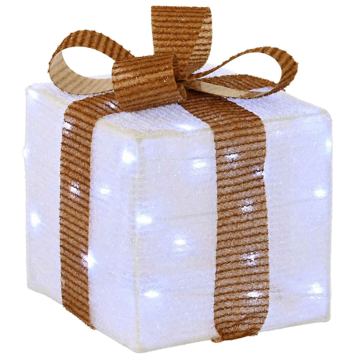vidaXL Podświetlone pudełko na prezent świąteczny 3 szt. 64 LED