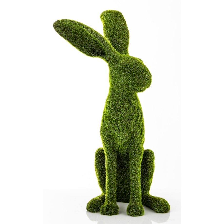 Dekoracja - siedzący zając 41x22x22 cm VERDE