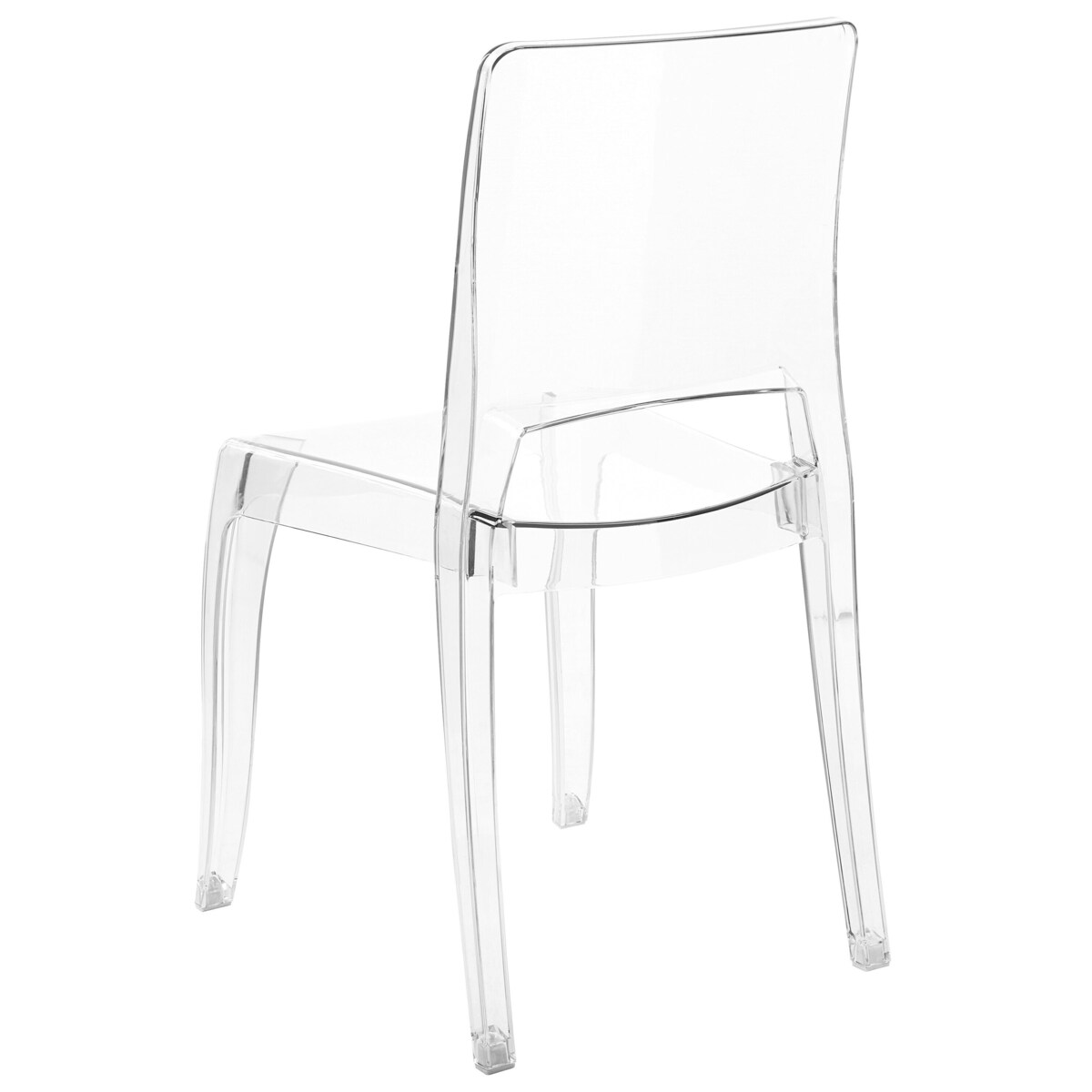 Zestaw 2 krzeseł do jadalni przezroczysty WESTBRIDGE