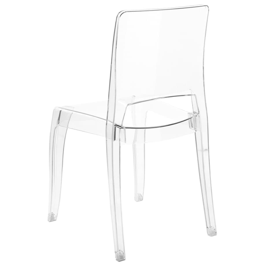 Zestaw 2 krzeseł do jadalni przezroczysty WESTBRIDGE