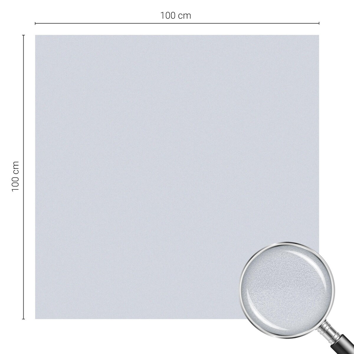 Okleina na szybę dekoracyjna - Niebieskoszara powierzchnia w minimalistycznym stylu - 100x100 cm